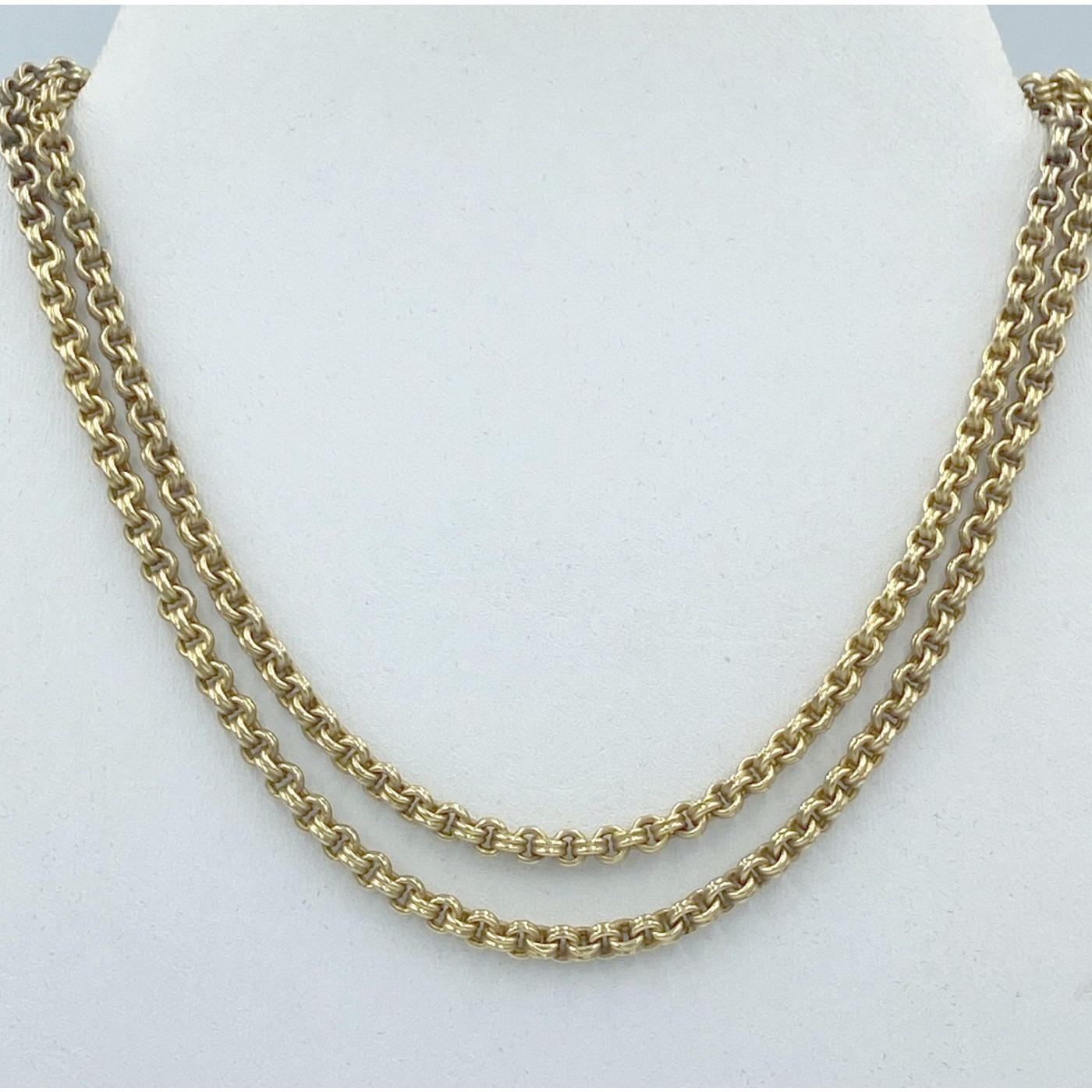 Luscious 15kt Gold Tight Rolo Link 28" Chain