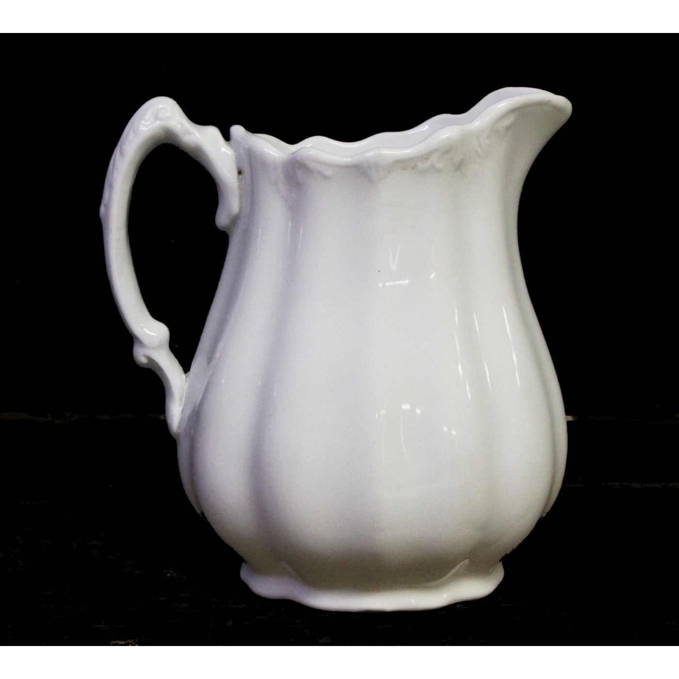 Sweet Pleated or Fluted "Tracery" Ironstone Creamer