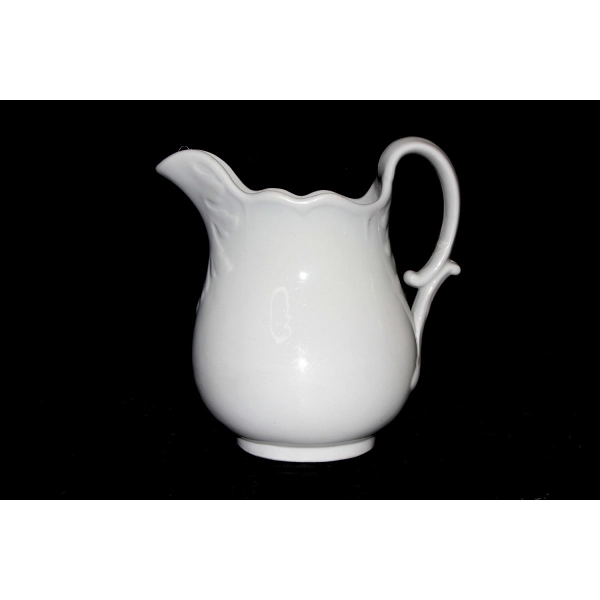Scallop Top Rim Ironstone Table Pitcher