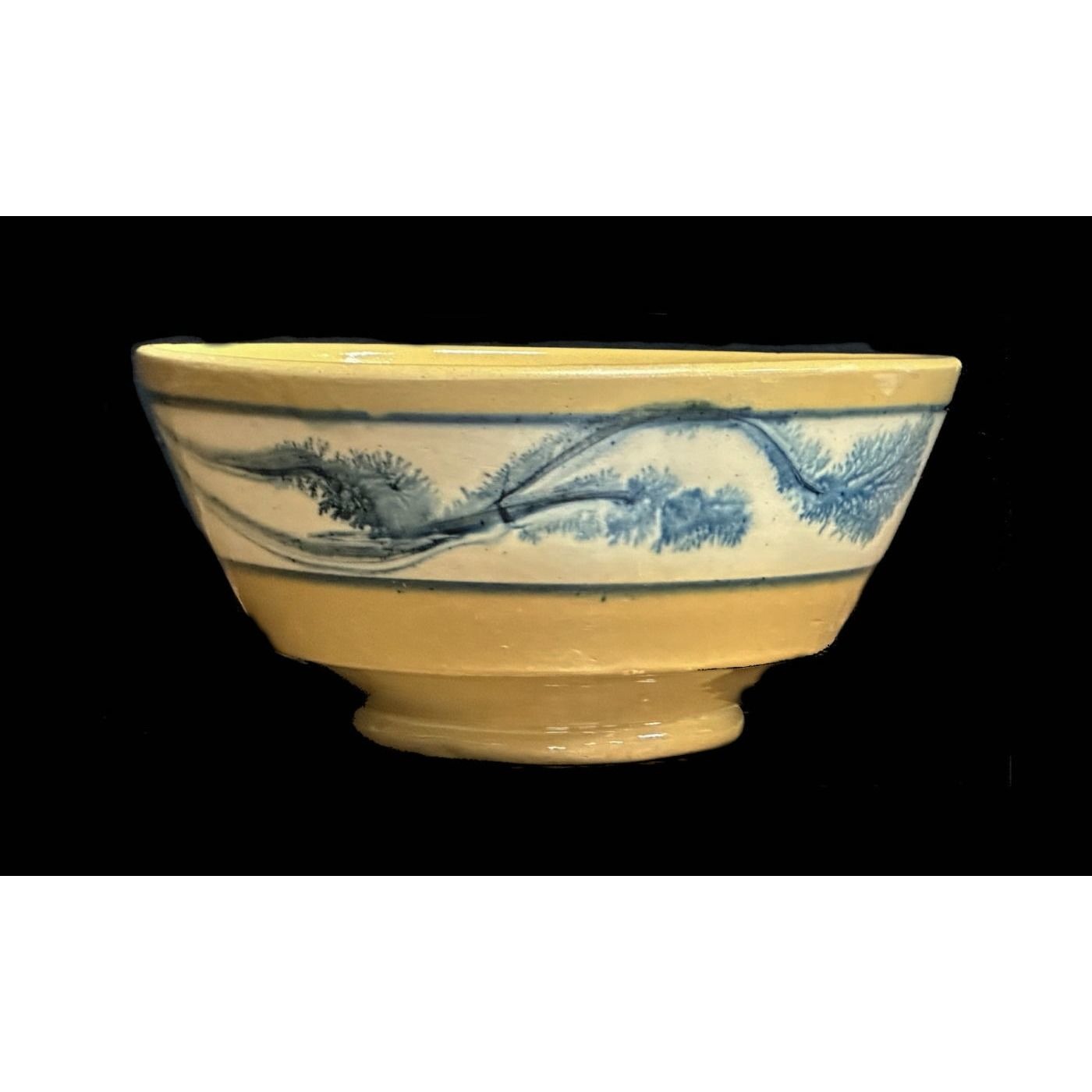 Striking Blue Seaweed Yellowware Master Waste Bowl