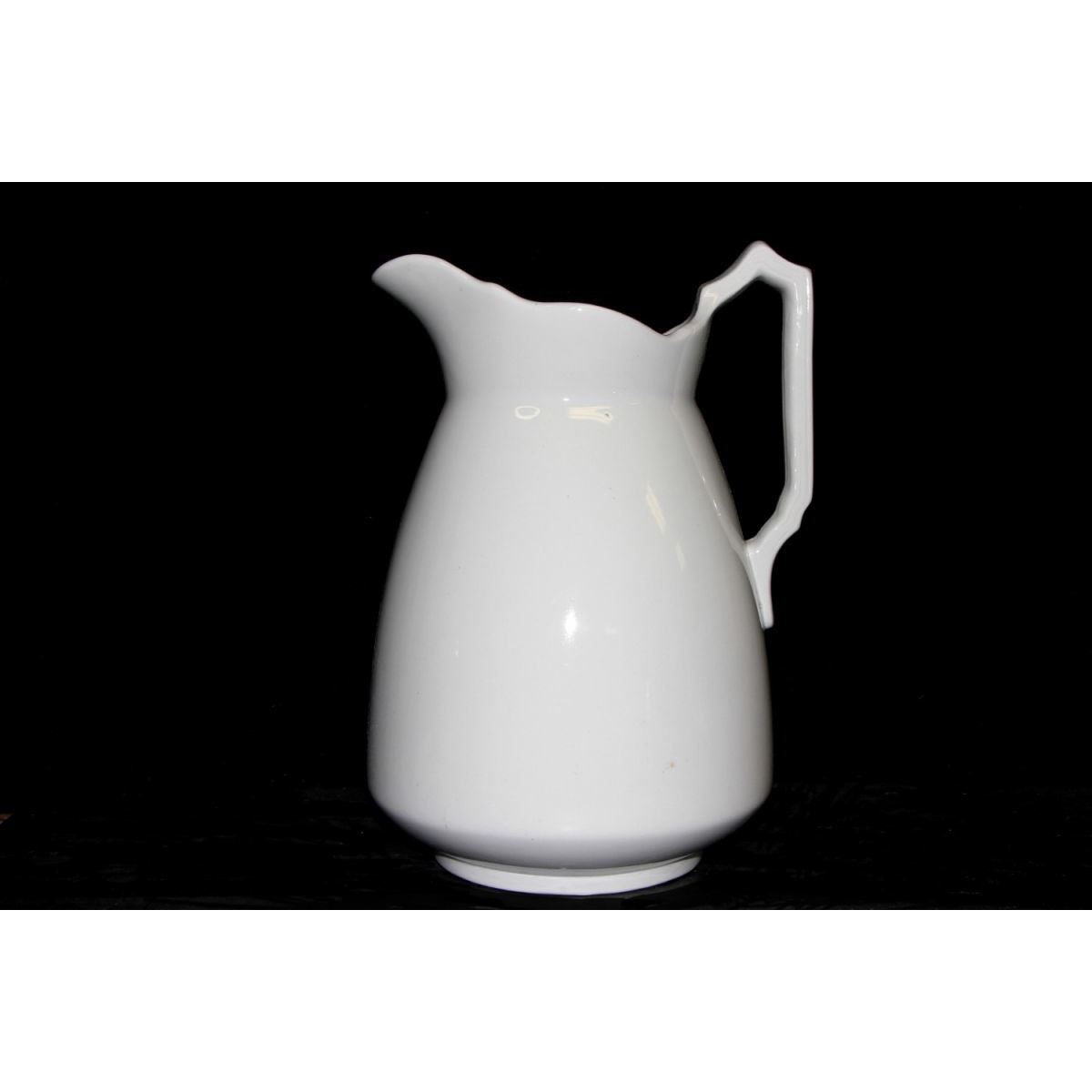 Tall Dimensional Ironstone Water Pitcher