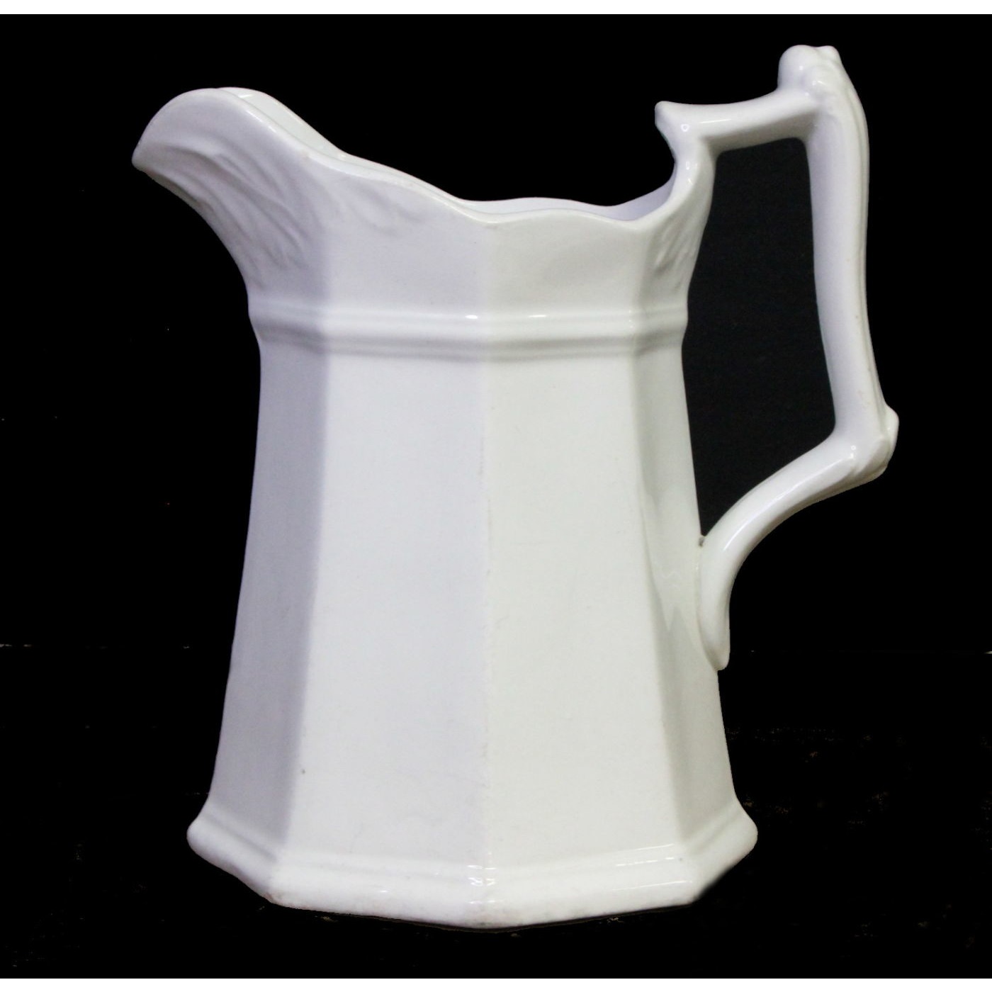 Early "Framed Gothic" Ironstone Milk Table Pitcher