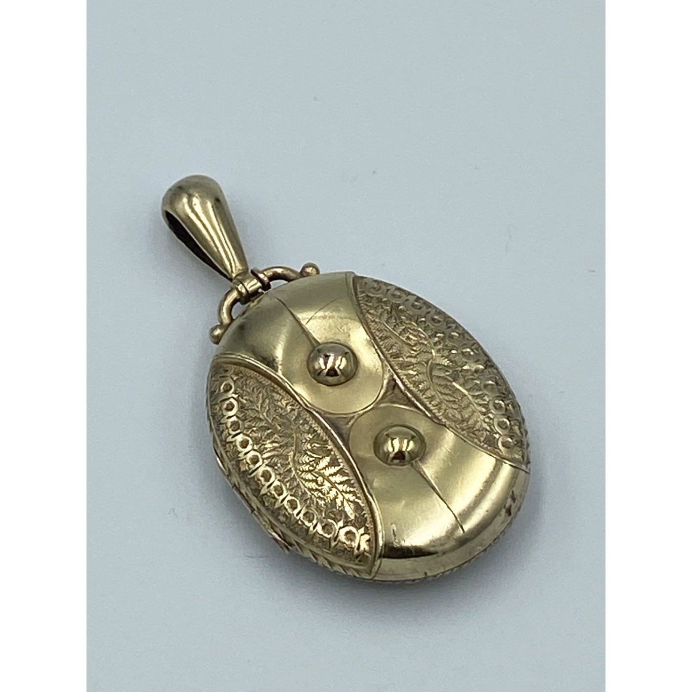 Buckle Locket with Unusual Design - Gold-Filled