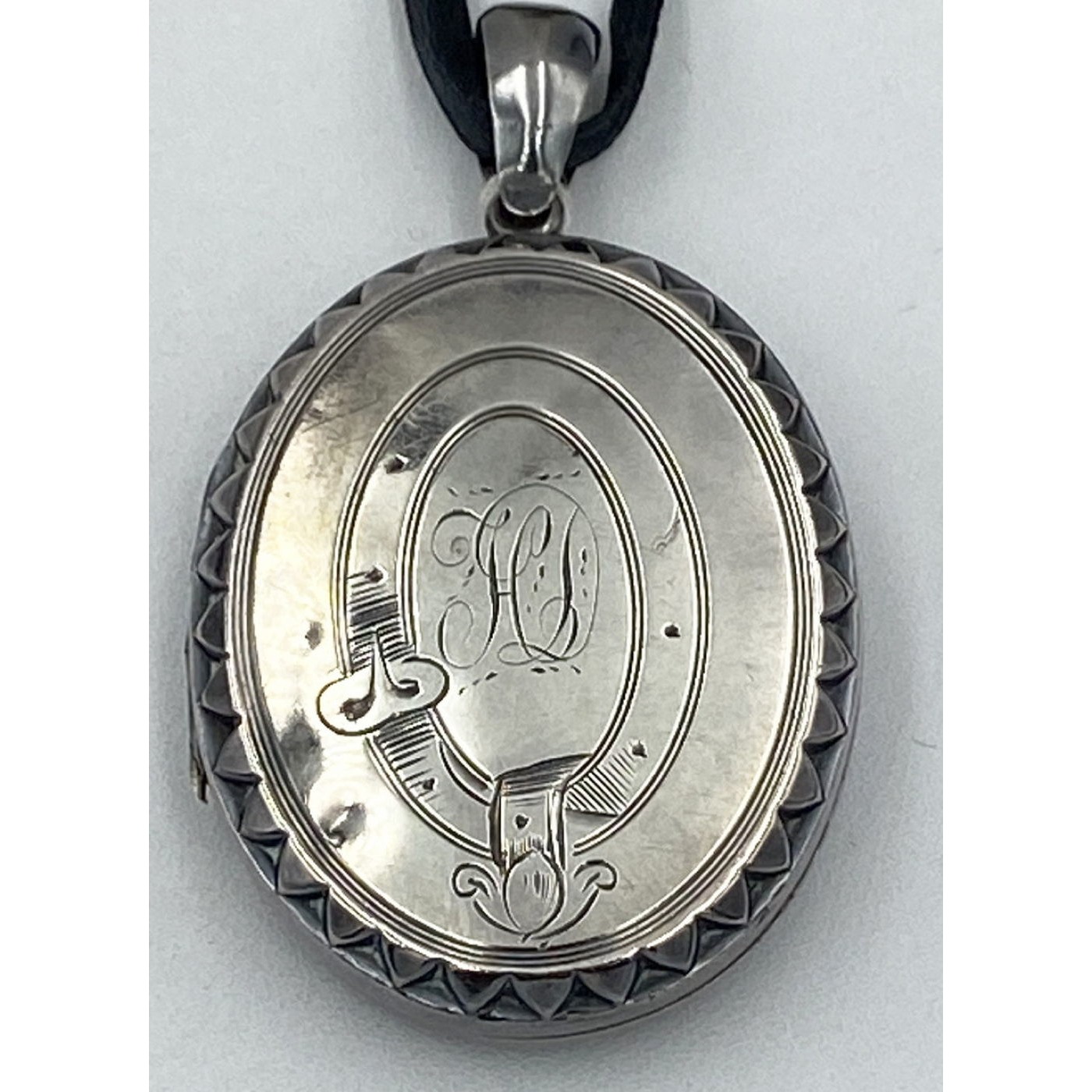 Simple Buckle Victorian Sterling Silver English Locket