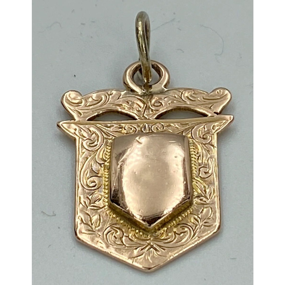 Shield-shaped Antique English Gold Medal Fob - Perfect for Grouping